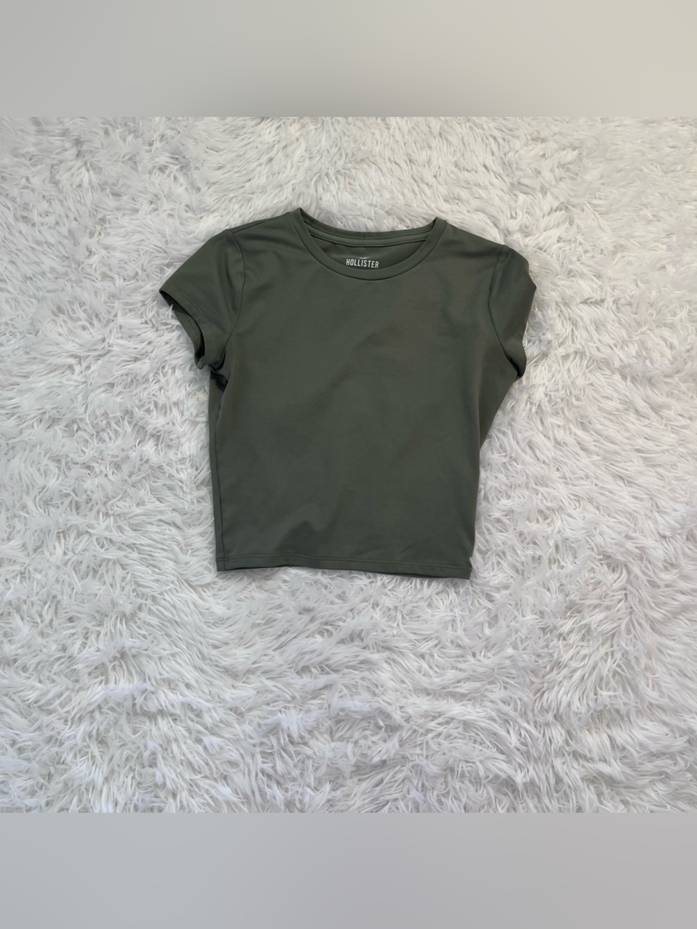 hollister green top xs
